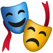 How emoji performing arts displayed on Samsung