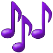 How emoji musical notes displayed on Samsung