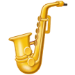 How emoji saxophone displayed on Samsung