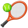 How emoji tennis displayed on Samsung