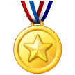 How emoji sports medal displayed on Samsung