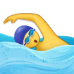 How emoji man swimming displayed on Samsung