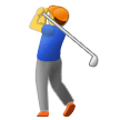 How emoji man golfing displayed on Samsung