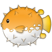 How emoji blowfish displayed on Samsung