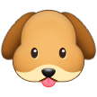 How emoji dog face displayed on Samsung