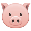 How emoji pig face displayed on Samsung