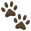 How emoji paw prints displayed on Samsung