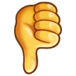 How emoji thumbs down displayed on Samsung