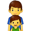 How emoji family: man, boy displayed on Samsung