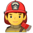 How emoji man firefighter displayed on Samsung