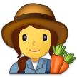 How emoji woman farmer displayed on Samsung