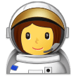 How emoji woman astronaut displayed on Samsung