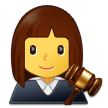 How emoji woman judge displayed on Samsung