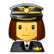 How emoji woman pilot displayed on Samsung