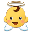 How emoji baby angel displayed on Samsung