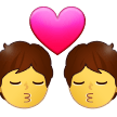 How emoji kiss displayed on Samsung