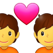 How emoji couple with heart displayed on Samsung