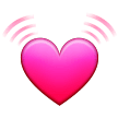 How emoji beating heart displayed on Samsung