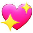 How emoji sparkling heart displayed on Samsung