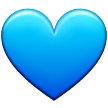 How emoji blue heart displayed on Samsung