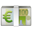 How emoji euro banknote displayed on Samsung