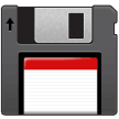 How emoji floppy disk displayed on Samsung