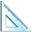 How emoji triangular ruler displayed on Samsung