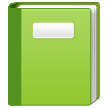 How emoji green book displayed on Samsung