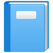 How emoji blue book displayed on Samsung