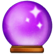 How emoji crystal ball displayed on Samsung