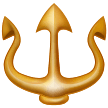 How emoji trident emblem displayed on Samsung