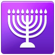 How emoji menorah displayed on Samsung