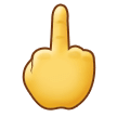 How emoji middle finger displayed on Samsung