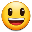 How emoji grinning face with big eyes displayed on Samsung