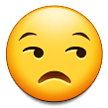 How emoji unamused face displayed on Samsung