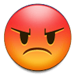 How emoji enraged face displayed on Samsung