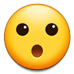 How emoji face with open mouth displayed on Samsung