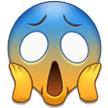 How emoji face screaming in fear displayed on Samsung