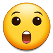 How emoji astonished face displayed on Samsung