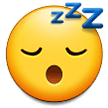 How emoji sleeping face displayed on Samsung