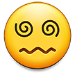 How emoji face with spiral eyes displayed on Samsung