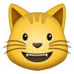 How emoji grinning cat displayed on Samsung