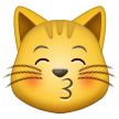 How emoji kissing cat displayed on Samsung