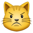 How emoji pouting cat displayed on Samsung