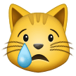 How emoji crying cat displayed on Samsung