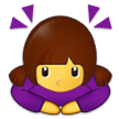 How emoji woman bowing displayed on Samsung