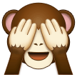 How emoji see-no-evil monkey displayed on Samsung