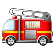 How emoji fire engine displayed on Samsung