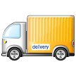 How emoji delivery truck displayed on Samsung