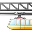 How emoji suspension railway displayed on Samsung